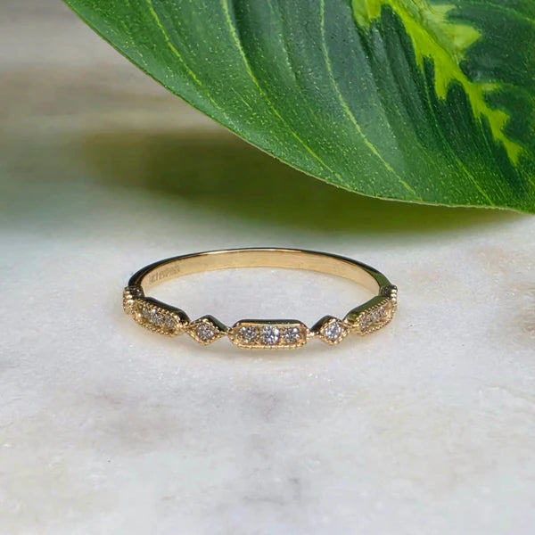 14kt Stackable Lab Grown Diamond Ring