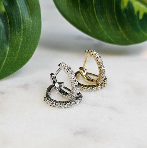 9mm Lab-Grown Diamond Hoop (Huggie) Earrings