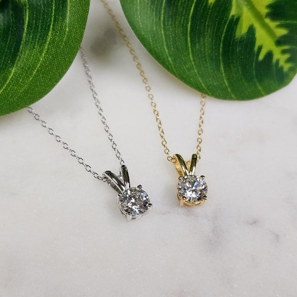 1.00ct Round Diamond Solitaire Necklace